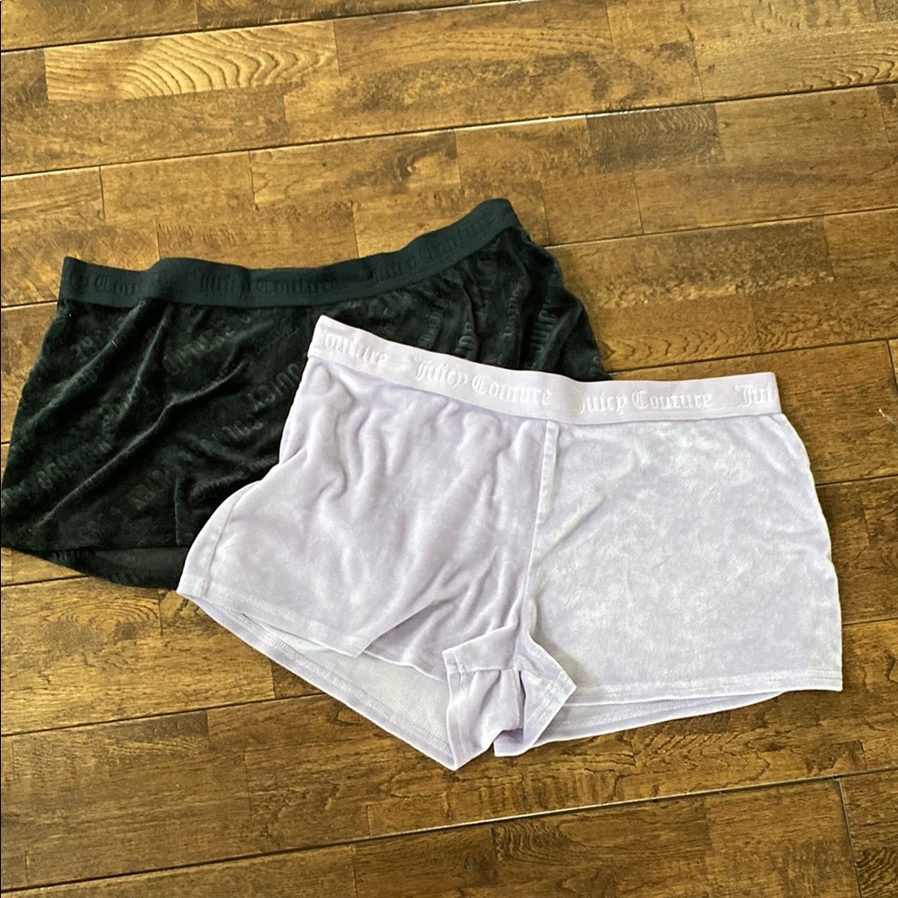 Juicy Couture Black and Lt Purple Lounge Shorts